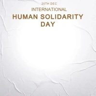 White Modern & Minimal International Human Solidarity Day Square (1:1) template