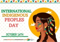 White Modern & Minimal International Indigenous Peoples Day  Postcard template