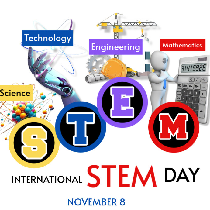 Copy of White Modern & Minimal International Stem Day Instagram Post ...