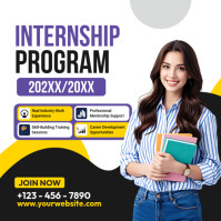 White Modern & Minimal Internship Design Poster Instagram Post template