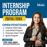 White Modern & Minimal Internship Design Poster Instagram Post template