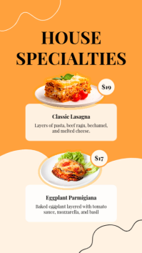 White Italian Restaurant Menu Instagram Story Template - Page 4