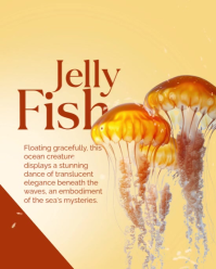 Laranja Jellyfish Ocean Scene Instagram Portrait Template