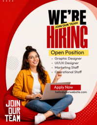 Bianco Job Recruitment Flyer Template