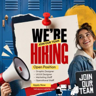 White Job Recruitment โพสต์บน Instagram Template