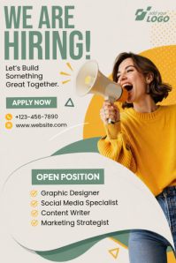 White Job Recruitment ภาพกราฟิก Tumblr Template