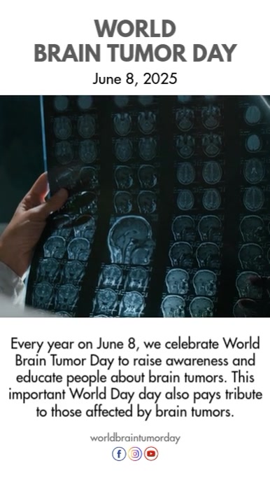 White Modern & Minimal June 8 - World Brain Tumor Day Instagram Story template