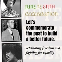 White Modern & Minimal Juneteenth Celebration Square (1:1) template