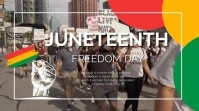 White Modern & Minimal Juneteenth Video  Digi Digital Display (16:9) template