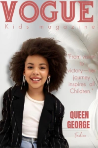 White Modern & Minimal Kids Magazine Design Template  Pinterest Graphic