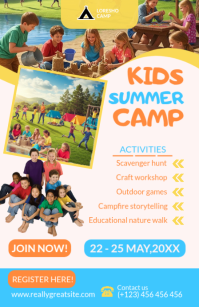 Hvid Kids Summer Camp Halv side bred Template