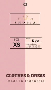 White Modern & Minimal Label For Clothes And Dress, Hang Tag For Clothes And Dress Kartu Bisnis Business Card template
