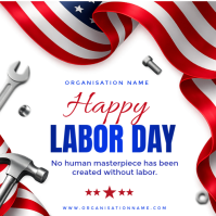 Hvid Labor Day Celebration Instagram Plasing Template