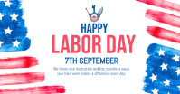 White Labor Day Celebration Facebook Gedeelde Prent Template
