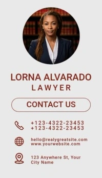 White Modern & Minimal Lawyer Business Card Business Card template