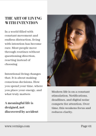 White Modern & Minimal Lifestyle and Personal Growth A4 template - Page 2