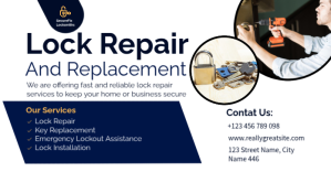 Hvid Lock Repair Services Facebook Shared Image Template