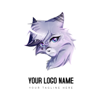 Hvid Animal Mascot Logo Logo Template