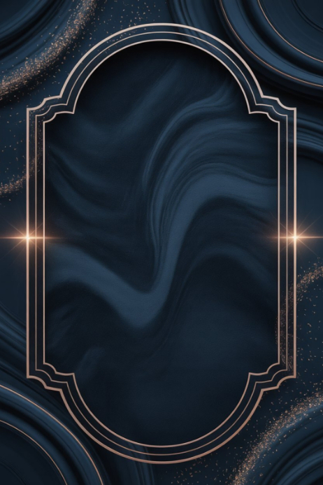 White Modern & Minimal Luxury Dark Blue Background With Gold Frame ...