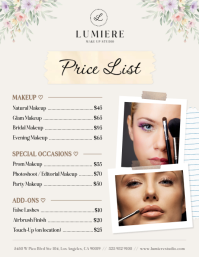White Makeup Studio Price List Volantino Template - Page 2