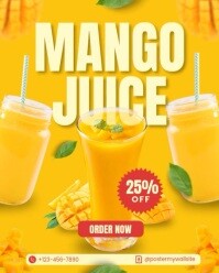Naranja White Modern & Minimal Mango Juice Promotion Instagram Portrait Instagram Portrait Template