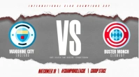 White Modern & Minimal Match Day Soccer Digital Display (16:9) template