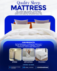 White Modern & Minimal Mattress Sale Flyer Template  Instagram Portrait