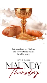 White Modern & Minimal Maundy Thursday Instagram Story Video template