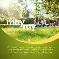 White Modern & Minimal May Ray Instagram Post template