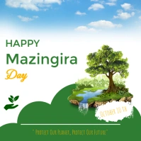 White Modern & Minimal Mazingira Day – Celebrate Our Environment Instagram Post template