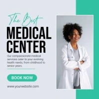 White Modern & Minimal Medical Center Instagram Post template