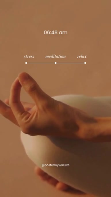 White Modern & Minimal Meditation Instagram Reel template