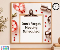 White Modern & Minimal Meeting Reminder Medium Rectangle Video template