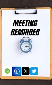 White Modern & Minimal Meeting Reminder Us Legal template