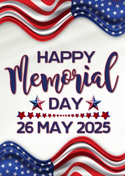 Copy of White Modern & Minimal Memorial Day A6 | PosterMyWall