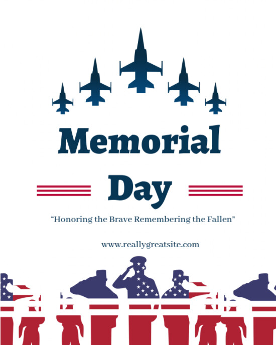 Copy of White Modern & Minimal Memorial Day Instagram Portrait ...