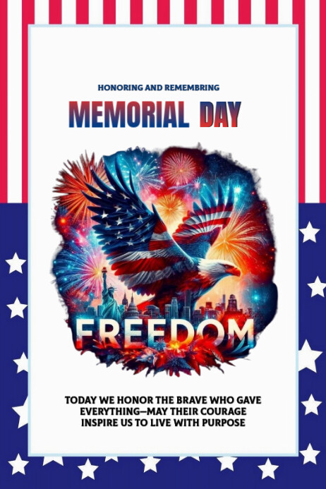 Copy of White Modern & Minimal Memorial Day Poster | PosterMyWall