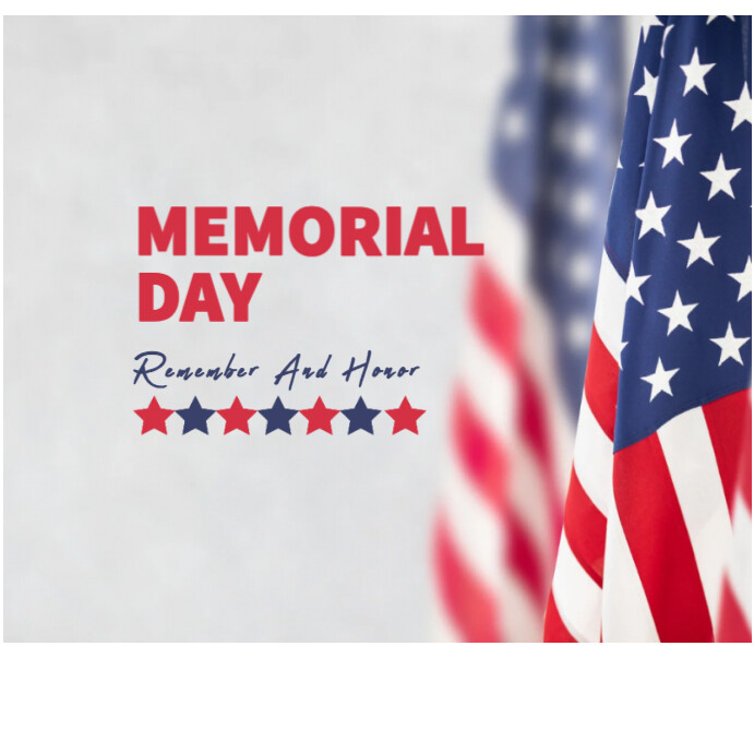 White Modern & Minimal Memorial Day Remember And Honor Usa Instagram ...