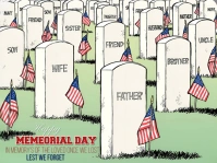 White Modern & Minimal Memorial Day Yard Sign template