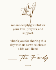 White Memorial Service Instagram Portrait Template - Page 4