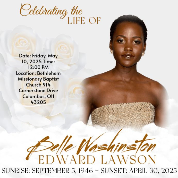 Copy of White Modern & Minimal Memorial Service Instagram Post ...