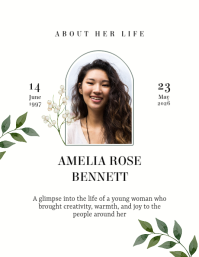 Blanc Memorial Tribute Flyer Template - Page 1