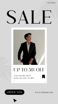 Белый Men's Fashion Sale Instagram Reel Template
