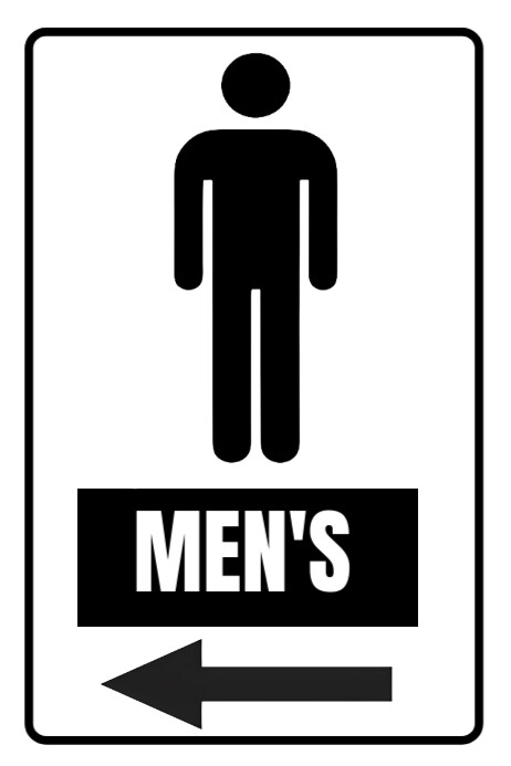 Copy of White Modern & Minimal Men's Restroom Sign Poster | PosterMyWall