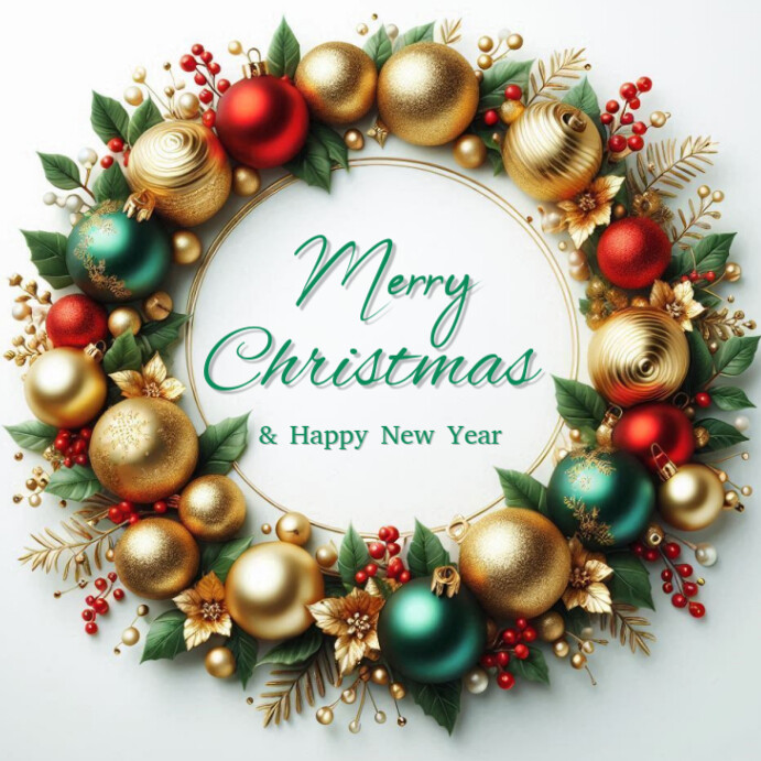 White Modern & Minimal Merry Christmas Decorations  Instagram Post template