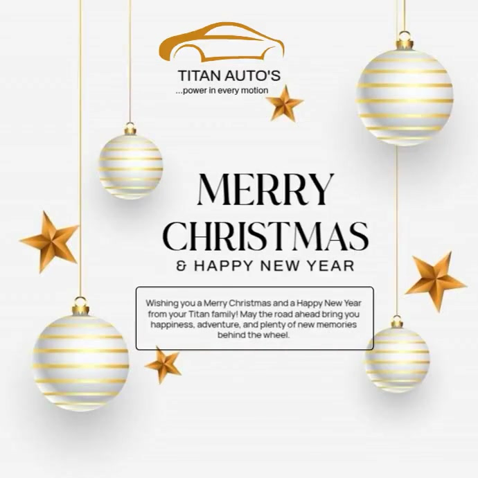 Copy of White Modern & Minimal Merry Christmas Greetings Video ...