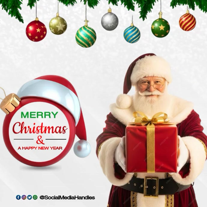 Copy of White Modern & Minimal Merry Christmas/happy New Year Greetings ...
