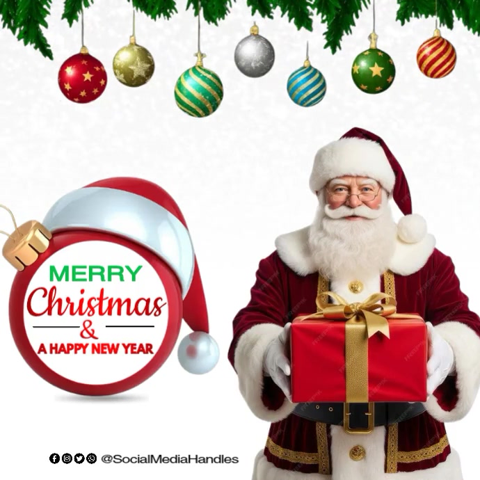 Copy of White Modern & Minimal Merry Christmas/happy New Year Greetings ...