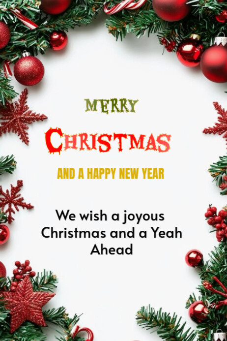 Copy of White Modern & Minimal Merry Christmas Poster | PosterMyWall