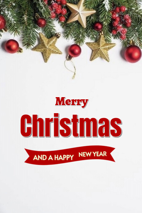 Copy of White Modern & Minimal Merry Christmas Poster | PosterMyWall